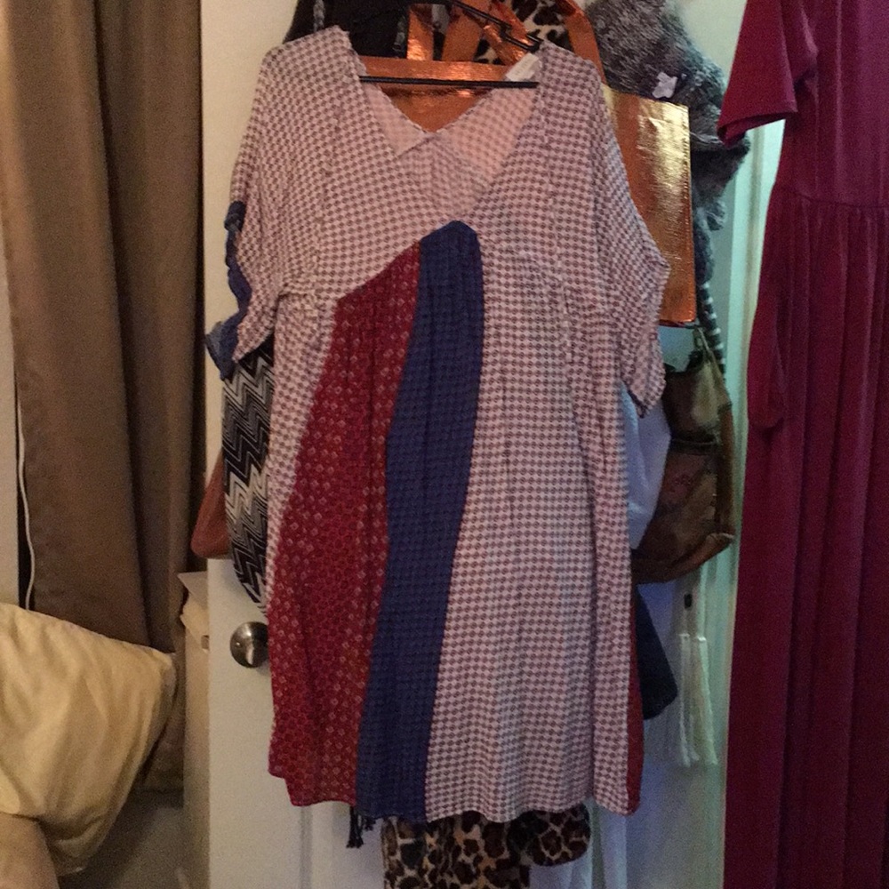 Red white & blue cute summer dress